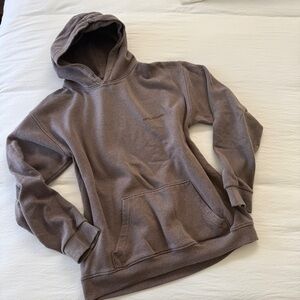 Brown Hooded Pullover Sweatshirt